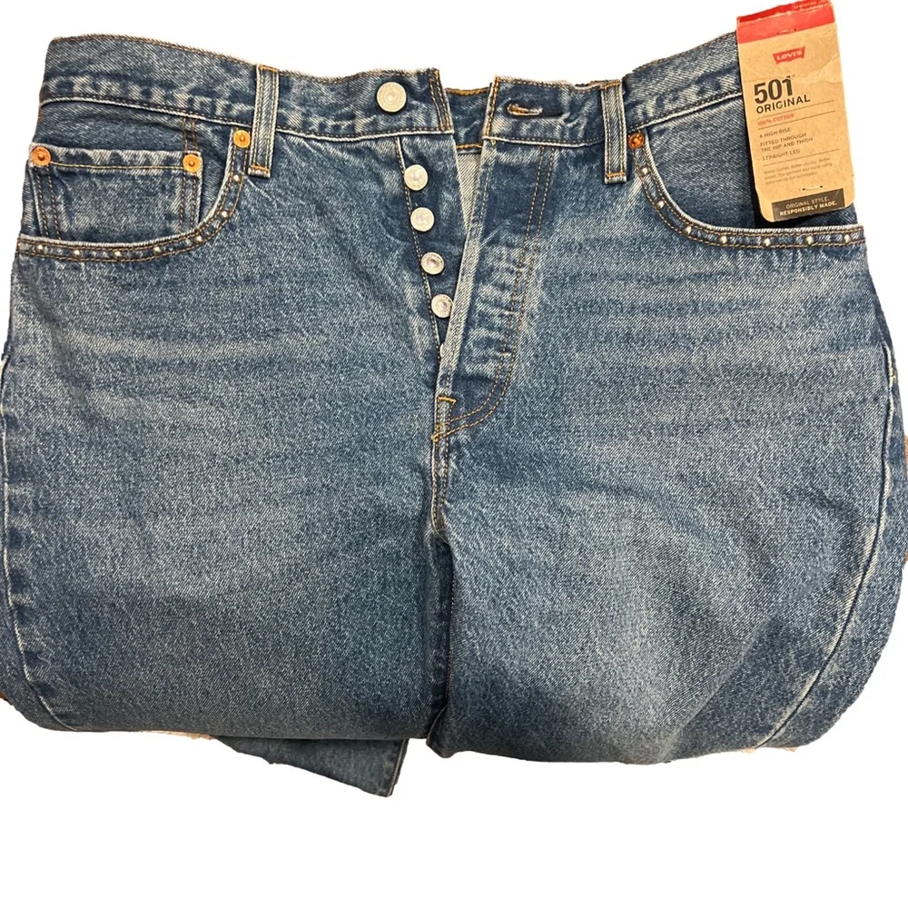 Levi’s Original Straight Button Fly 501’s -NWT - Picture 3 of 9
